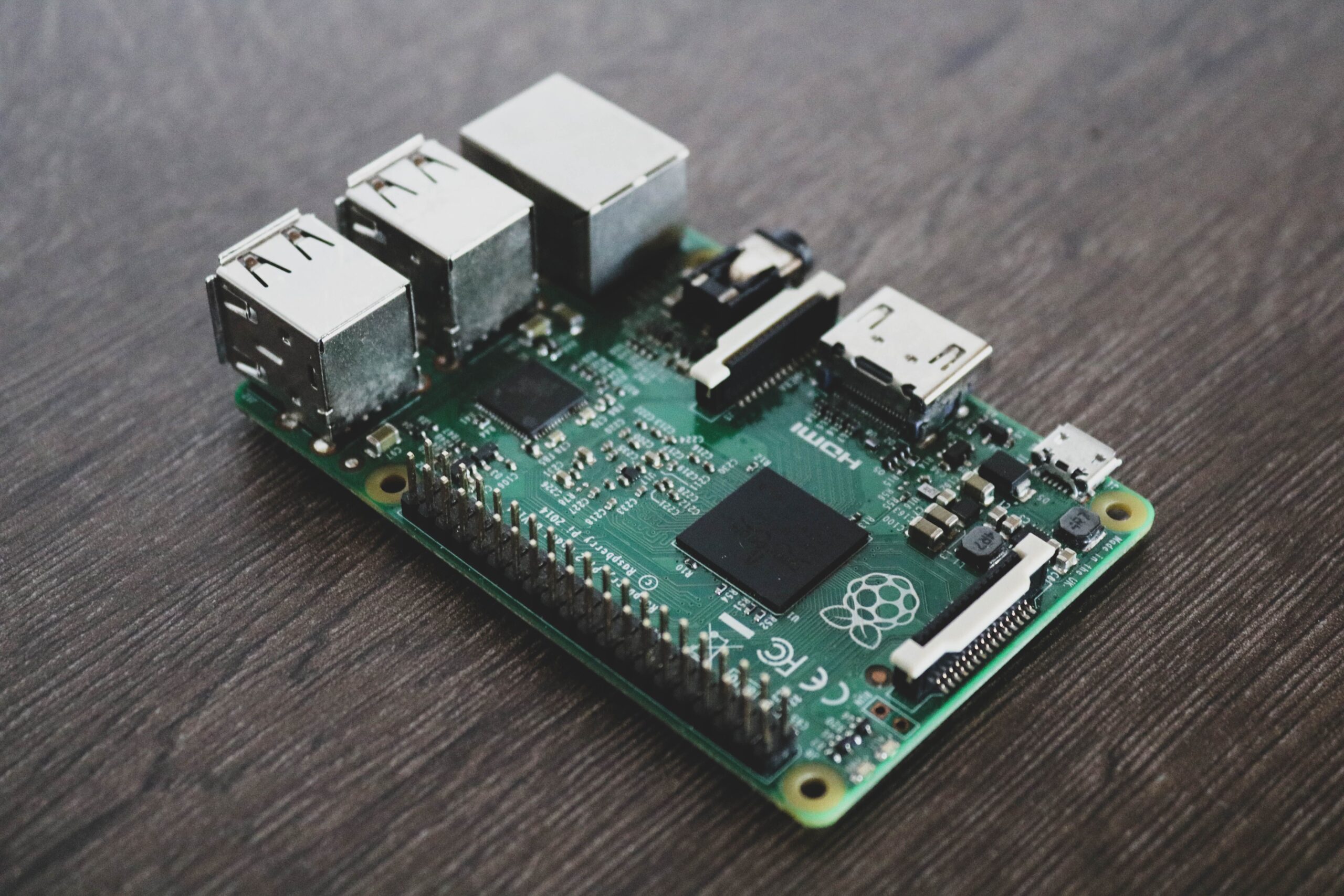 Raspberry Pi circuit board used for a retro gaming setup