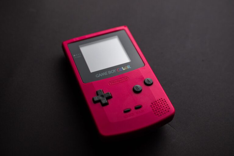 Red Nintendo Game Boy Color handheld console close-up