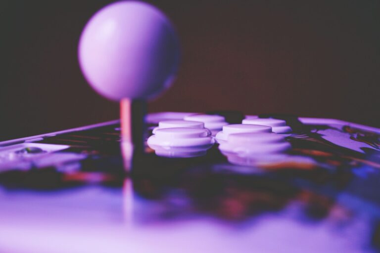 Arcade stick controller for retro gaming with lever and buttons