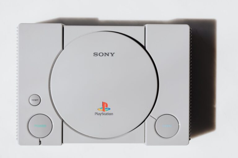 Classic Sony PlayStation 1 console on a white background